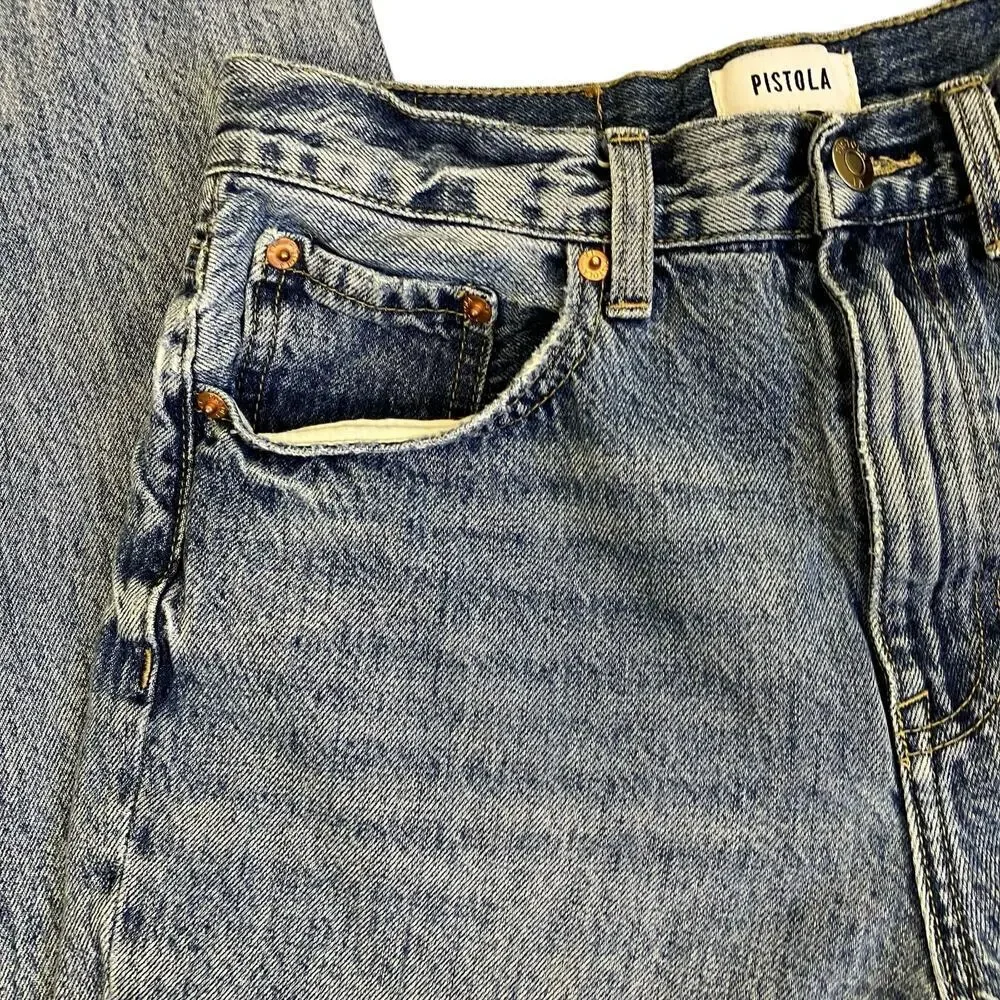 Pistola Sz 27 Keaton High Rise Slim Straight in Playday Wash 90s Ankle Casual - Picture 7 of 16